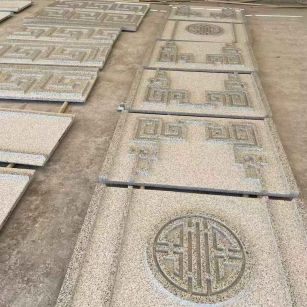 西藏 白麻花岗岩外墙立面雕刻板