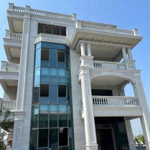 西藏 白麻花岗岩别墅外墙干挂效果展示