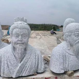 西藏 白麻花岗岩石材人物立体雕刻