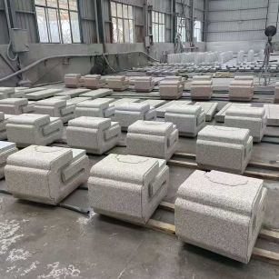 西藏 白麻花岗岩异形加工-石凳，坐凳