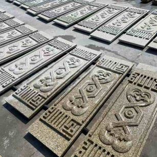 西藏 黄金麻花岗岩外墙雕刻板