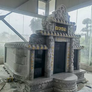 西藏 芝麻白墓碑效果展示图