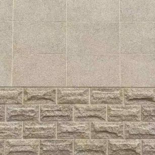 西藏 黄金麻自然面蘑菇石配荔枝面干挂