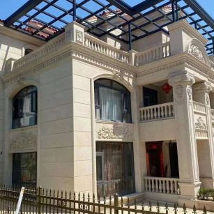 西藏 黄金麻花岗岩荔枝面别墅外墙干挂