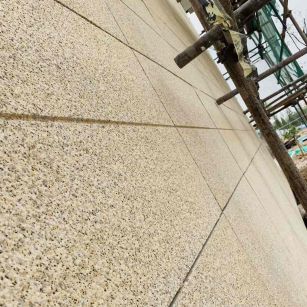 西藏 黄金麻花岗岩荔枝面外墙干挂石材效果示例