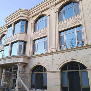 西藏 黄金麻花岗岩别墅外墙干挂