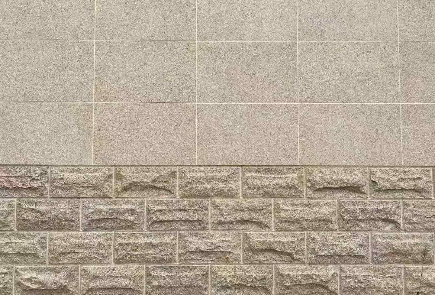 西藏 黄金麻自然面蘑菇石配荔枝面干挂