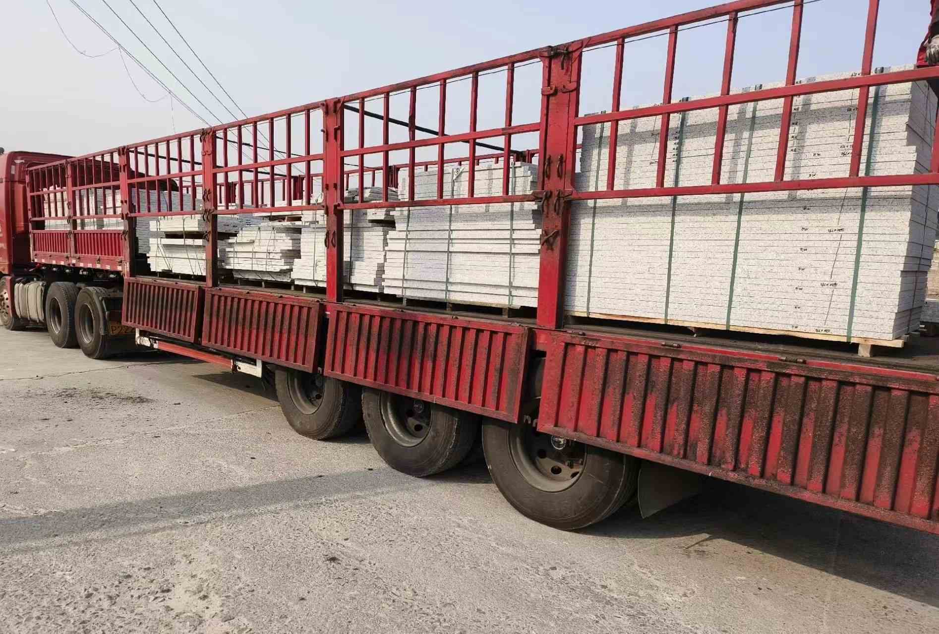 西藏 白麻荔枝面外墙干挂，工厂装车日常