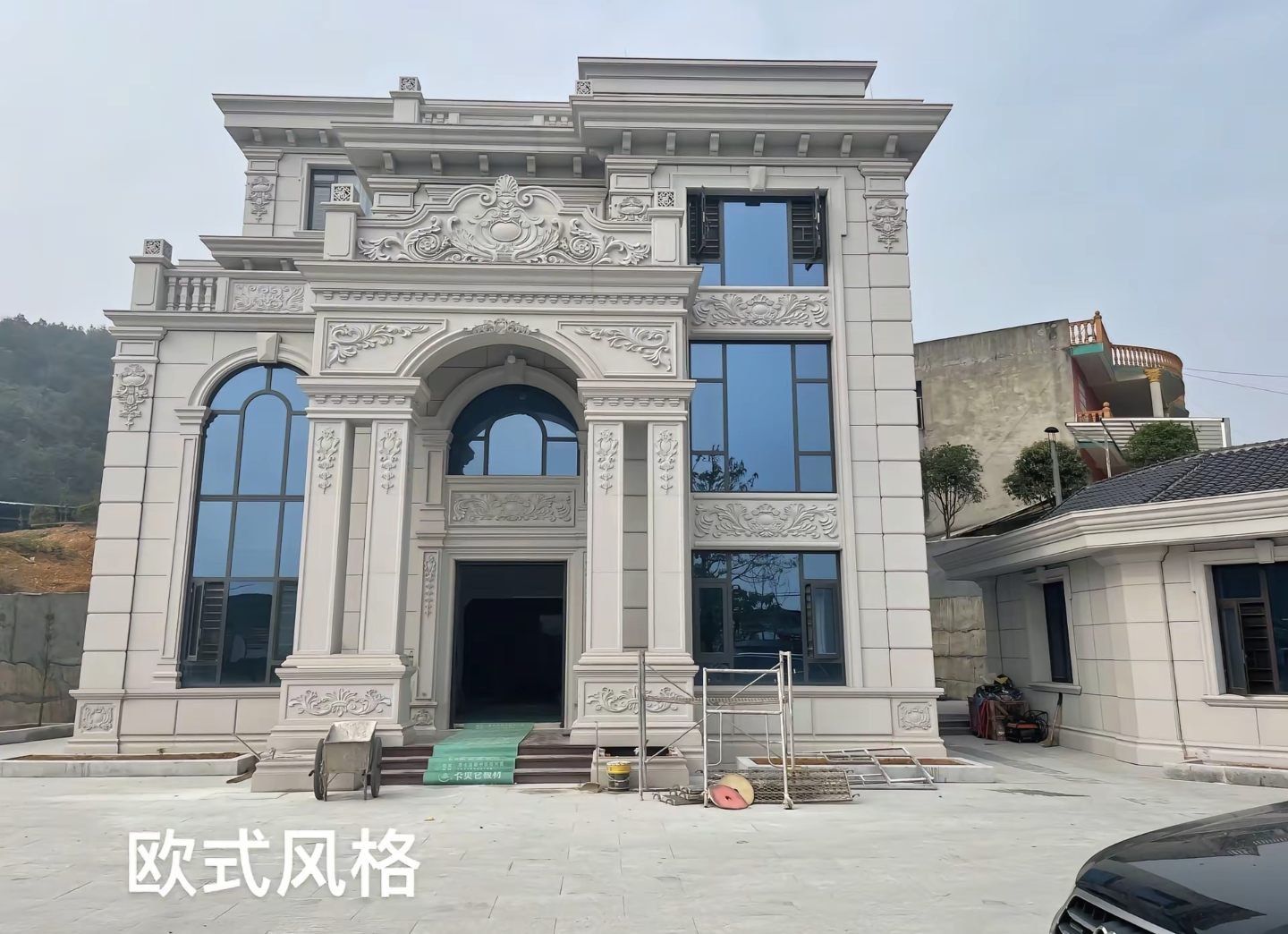 西藏 白麻花岗岩别墅外墙干挂