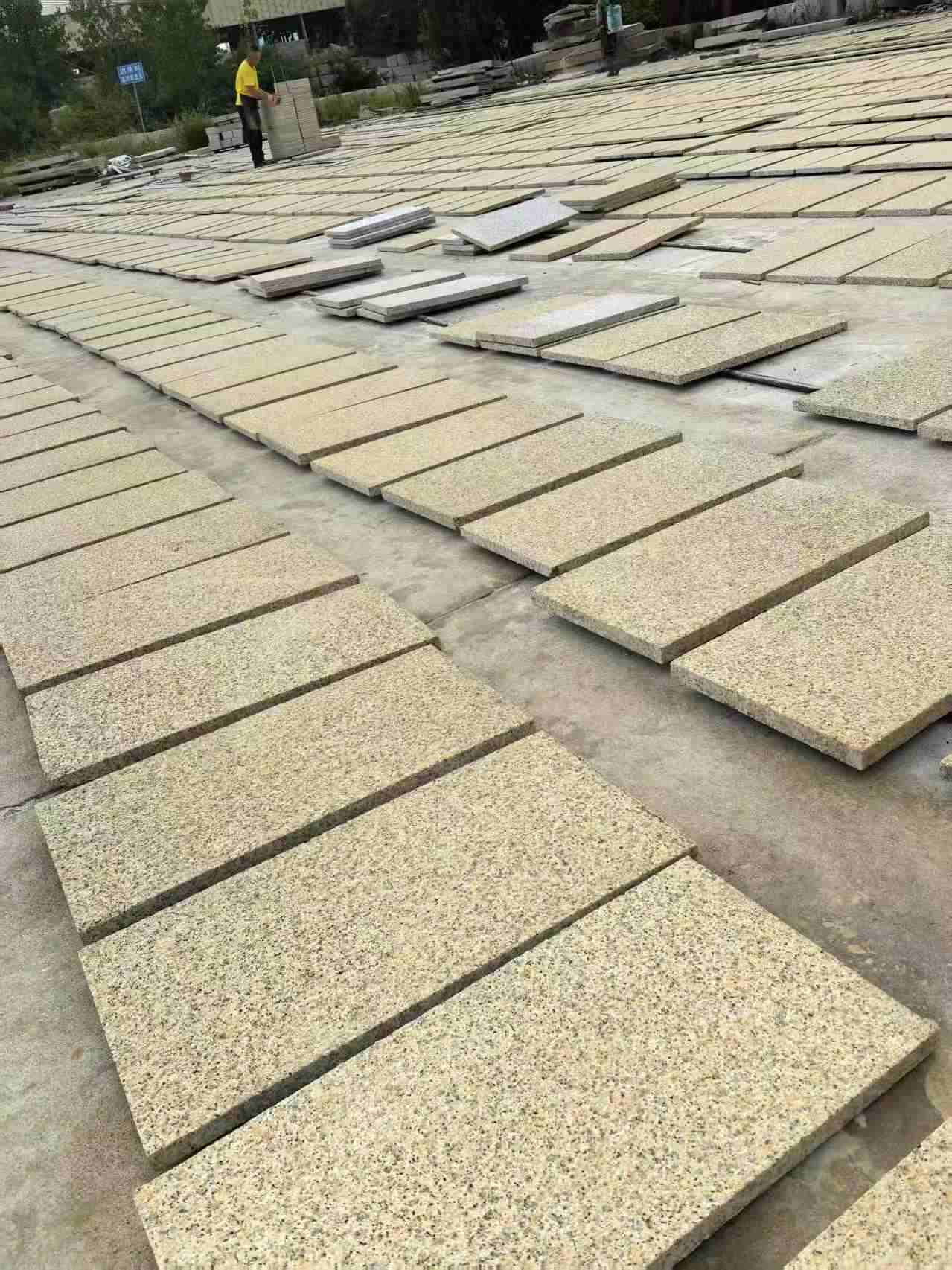 西藏 黄金麻荔枝地铺石面排板