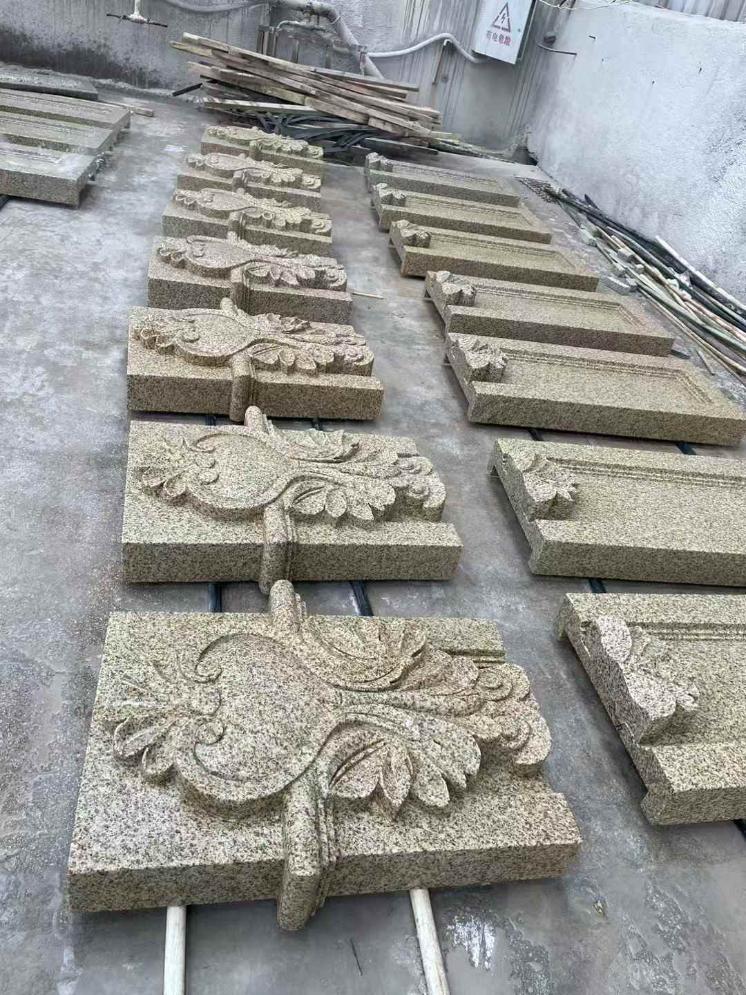 西藏 黄金麻花岗岩别墅外墙雕刻板