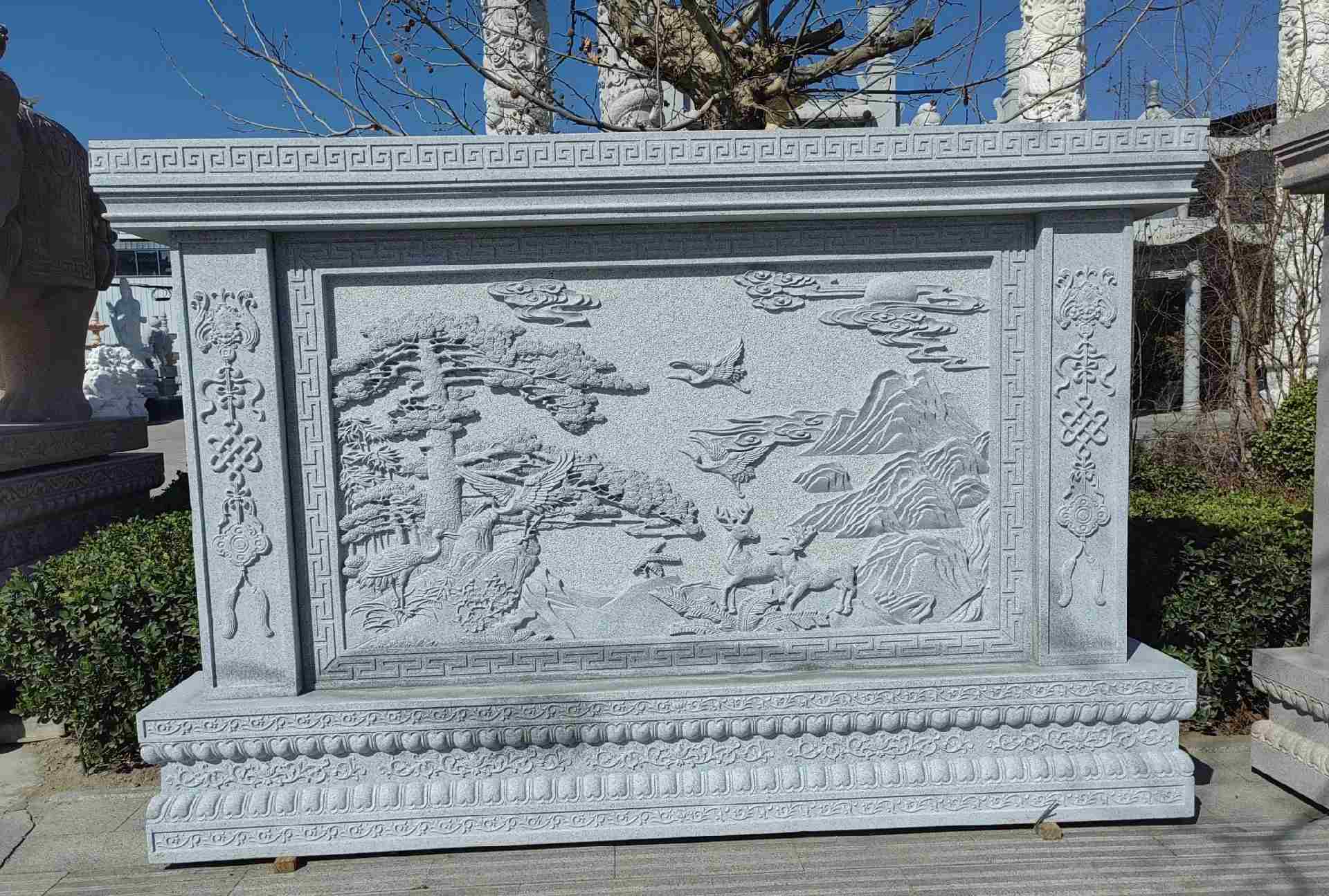 西藏 芝麻白大型照壁，屏风，影壁