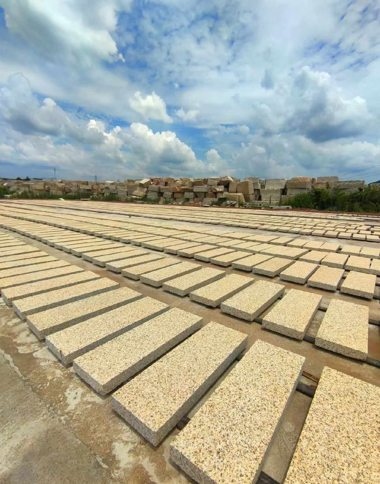 西藏 黄金麻荔枝面花岗岩石材地铺石防护中