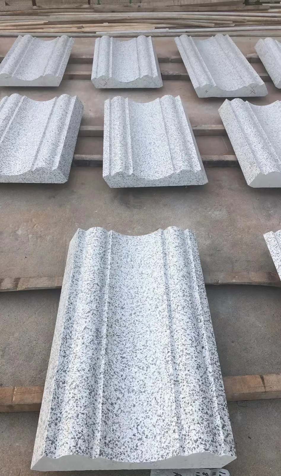 西藏 白麻花岗岩光面别墅线条