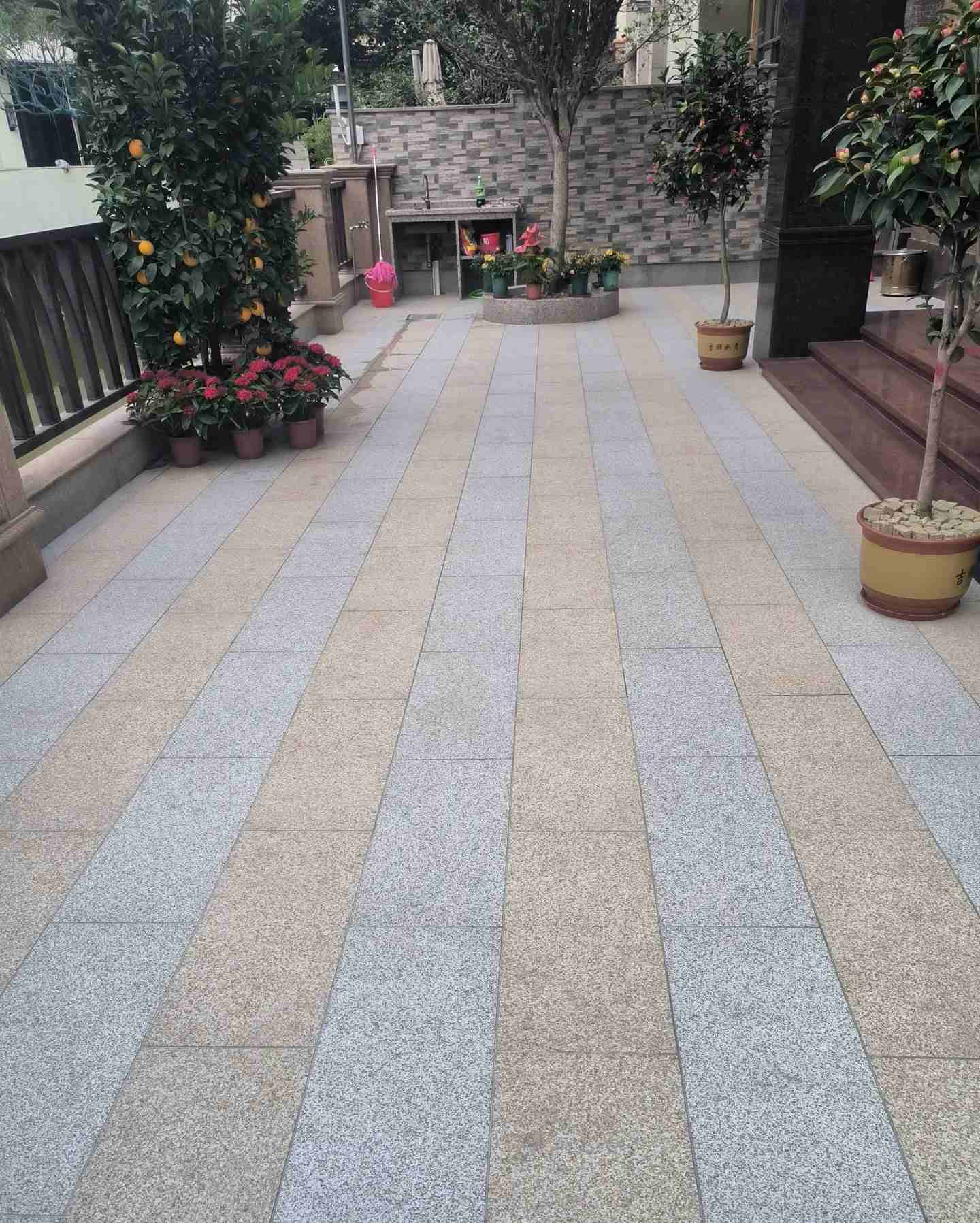 西藏 黄金麻白麻荔枝面庭院铺装展示